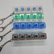 1pc Keyboard Fingertip Toy, Squeeze-Type Keychain Stress Relief Toy, Relieve Stress, Keyboard Fingertip Keychain Gift For Anxious Friends, Suitable For Office And Home Keyboard Fingertip Clicker - Multicolor - View 7