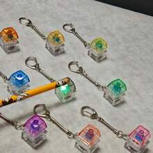 Transparent Multi-Color Fidget Desk Toy, Keyboard Stress Relief Toy, Keyboard Finger Keychain, Finger Keyboard, Fidget Finger Game, Keyboard Keychain Decor, Great For Halloween, Christmas, Party Favors, Birthday Gifts, Hobby Collection, Keychains, Desktop Decor, Phone Charms - Multicolor - View 8