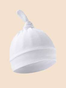 8件套新生儿0-6个月纯色柔软针织帽套装，男女宝宝均适用 - 8pcs - 查看 4