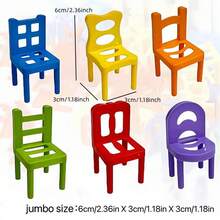 Chairs And Ladders Stacking Game – 24 Piece Balance Tower For Adults – Family Party Tabletop Game Night Fun – Dexterity Skill Building Travel