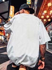 Premium Plain Gym T-Shirt 100% Cotton VEST NERD - trắng - Xem 3