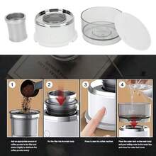 PZW Portable Automatic Pour Over Coffee Maker w/Electronic Temp Control Quick Extraction and Large Capacity; Safe ABS and Stainless Steel Drip Kettle for Home Travel2537 - 111 - Ver 7