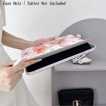 粉色花卉图案平板电脑保护套 - “用爱去做一切”标语设计，可折叠支架，防震半透明保护套，带笔槽，兼容 10.9/10.2/Air 第五代/Pro 11/10代/9.7/Air 2/（第七代）/（第八代），兼容小米 5/5PR/6/6PRO/7/7PRO - 彩色 - 查看 8