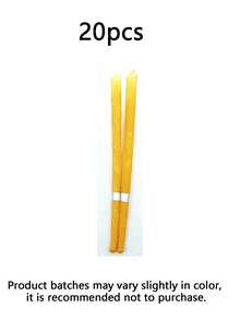 10/20pcs Compact Ear Cleaning Sticks,Compact Ear Cleaning Sticks - Home Spa Ear Care Tools, Battery-Free Home Spa Ear Care Tool, Aromatherapy Ear Candle Trumpet With Plug Creamy Yellow Ear Candle Stick,Ear Care For Adults,Home Use Ear Cleaning,No Batteries Required.