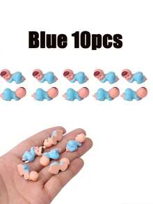 100/10个迷你塑料婴儿，适用于派对礼品装饰、婴儿派对游戏、冰块游戏、性别揭晓派对礼物、冰块游戏、派对装饰、婴儿洗澡和手工制作（蓝色、粉色） - 彩色 - 查看 11