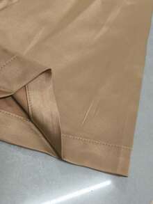 WAIT HIM Men's Satin Fabric Short Sleeve Dress Shirt