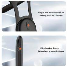 Body Shaping And Neck Shaping Equipment, Men's And Women's Strapless Intelligent Posture Training Device, Portable Neck Soothing Device, Massager For Soothing Sitting Neck Device - 黑色 - 查看 7