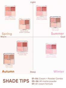 JUDYDOLL 2-In-1 Blush & Highlight Palette, 9g, Coral Flower Blush & Highlighter Duo Compact - #07 Cà phê sữa hồng - Xem 9