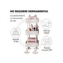 Storage Island & Carts - White - View 6