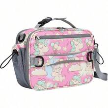 Maelstrom - Lonchera para niños bolsa de almuerzo con aislamiento para niños bolsa de almuerzo extensible y reutilizable para niño y niña - Regalo Dinosaurio Feliz - Ver 10