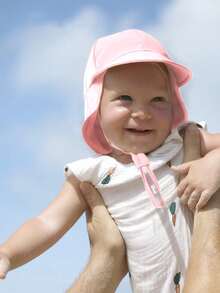 1件婴儿UPF 50+速干连帽防晒斗篷，轻便透气沙滩帽，适合户外游泳、徒步旅行和夏季活动 - 1PC - 查看 6