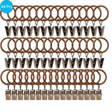 44 Pcs Curtain Rings With Clips, 0.98"/1.26" Interior Diameter, Metal Drapery Rings With Hooks, Heavy Duty Drapery Hooks For Hanging, Rod Metal Fasteners For Curtain Hat Bows Decoration Craft Display - 44 Pcs - View 16