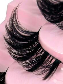 7对半眼假睫毛，自然柔软，日常约会眼角假睫毛，化妆眼部假睫毛，条状假睫毛，假睫毛，假睫毛 - 半眼睫毛 - 查看 5