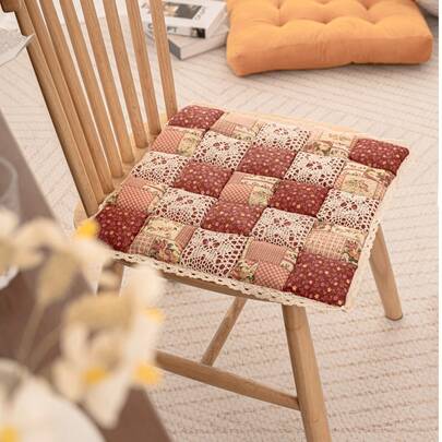 1 chiếc đệm dày kiểu nhà nông cho ghế bành, thiết kế phối màu tương phản, buộc dây, phù hợp cho ghế trong nhà/ngoài trời ở phòng ăn/phòng ngủ, mềm mại và thoải mái, dễ vệ sinh.