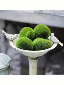 8pcs Artificial Moss Stones, Green Realistic Moss Balls And Rocks, Suitable For Flower Arranging, Fairy Gardens And DIY, Made Of Super Fine Fiber, Seasonal Decor, Garden Accents And Craft Projects, Miniature Landscape, Wall Decor And Photography Props, Outdoor Rock Garden Decor, Party And Holiday Decorations, Boho Style, Bedroom Decor Accessories, Valentine's Day And Mother's Day Decor, Spring Decor