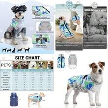 Chaleco para Perro Ropa de Invierno para Mascotas Chaqueta Térmica Impermeable y Resistente al Viento para Clima Frío para Perros Pequeños y Medianos - Camuflajeazul - Ver 1