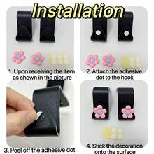 AD 2pcs Hidden Flower Car Seat Back Hooks, Multi-Functional Creative Seat Hangers & Interior Storage Organizers