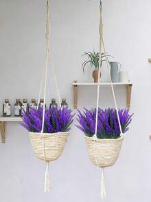 1/10支仿真薰衣草花，装饰性仿真花，塑料仿真植物，适合室内外使用，可用于家居、卧室、花园、办公室、草坪、桌面装饰、悬挂式花盆、仿真灌木，也适合插花、乡村风格装饰和婚礼装饰。