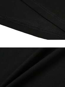 1pc Men's Funny First Aid Print Short Sleeve T-Shirt, Casual Unique Graphic Tee - Black - View 3