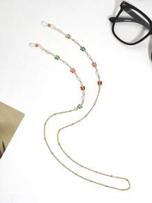 1条复古可爱蝴蝶珍珠眼镜链 - 鏈條眼鏡鏈 - 查看 3