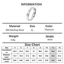 1枚100% 925纯银情侣结婚戒指，简约哑光男女通用订婚戒指，精致珠宝礼品，新娘配饰，情人节礼物 - 銀色 - 查看 17