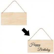 5/10/20pcs, Perforated And Hemp Rope, Wooden Board Crafts -7.87X3.93In/20X10Cm-2Mm Thick Wooden Board Surface Smooth Square Wooden Board Laser Cutting, Wood Burning, Building Model, Dyeing - Multicolor - View 4