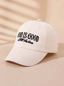 1pc Youth & Kids Cotton Baseball Cap - "GOD IS GOOD All The Time" Faith-Inspired Embroidered Hat, Adjustable Fit Back To School Casual Play Spiritual Growth Cap For Boys Girls - GOD IS GOOD All the Time - View 18