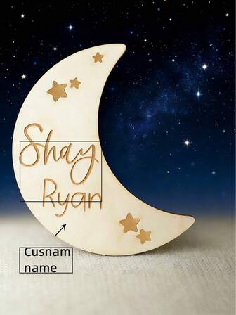 ป้ายชื่อพระจันทร์สลักชื่อตามสั่งทำ, ประกาศตามสั่งพร้อมอุปกรณ์ประกอบฉากรูปถ่ายแรกเกิด, ของที่ระลึกไม้ตามสั่งทำจากไม้ธรรมชาติ, อุปกรณ์ประกอบฉากการ์ดรูปภาพเด็กแรกเกิด, การ์ดการเจริญเติบโต, เครื่องหมายเหตุการณ์สำคัญของการเดินทางการตั้งครรภ์