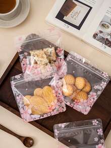 10个/50个装食品密封袋，透明旅行食品储存可重复密封防水塑料袋 - 彩色 - 查看 4