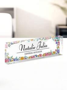 Custom Acrylic Teacher Desk Name Plate - Personalized Teacher Appreciation Desk Sign, Customizable Teacher Gifts For Desk Decor - Teacher Nameplate With Vibrant Design For Classroom Back To School,Ornamental,Reusable,Multi-Functional,Modern,Colorful,Cute,Vintage,Custom,Personalized,Unique,Customized,Workers,Clients,For Business/Work/Office,For School