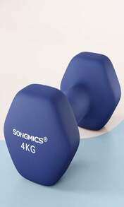 SONGMICS Dumbbells Set With Stand, Neoprene Hex Dumbbells, 2 X 1 Kg, 2 X 2 Kg, 2 X 3 Kg, Non-Slip Hand Weights - MàuC - Xem 2