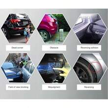 1个高清车载摄像头，通用可调外置，带8个LED灯，夜视倒车后视摄像头，倒车时可显示清晰图像，使驾驶更安全。