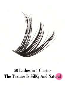 Miss Wink 50D Fluffy Natural 3D Individual Eyelash Extensions 8-16mm Mixed 0.05mm/0.07mm C/D Curl, 12 Rows 240 Lashes, Waterproof, Soft, Lightweight, Handmade, For Light/Full Makeup, Everyday Wear, Parties, Events