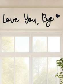 1 biển trang trí treo cửa hình chữ "Love You Bye" nhân dịp Ngày Valentine - Biển trang trí cửa, phụ kiện trang trí cửa, thích hợp sử dụng trong nhà và ngoài trời, nhẹ và dễ lắp đặt, phong cách trang trí nhà nông thôn, phù hợp cho hành lang và phòng khách, trang trí phong cách Boho cho cửa sổ, tường, thể hiện tình yêu và sự ấm áp dành cho người thân yêu, quà tặng Ngày Valentine, phụ kiện chụp ảnh, đồ dùng tiệc tùng. - màu đen - Xem 6