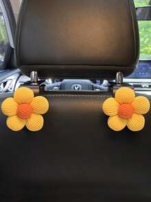 1/2个多功能小花汽车座椅挂钩，汽车配件 - 彩色 - 查看 13