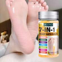 7合1足浴盐100克，温和软化老茧和硬鸡眼，轻松改善脚后跟干裂和脚底粗糙。浴盐快速溶于水，释放细腻泡沫和淡淡草本香气，带来媲美水疗中心的足浴体验，是居家放松和足部护理的必备佳品。 - Rose - 查看 3