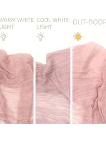 1pc 90*180cm Solid Color Table Runner, Minimalist Polyester Table Liner Decoration, For Dining Table - Retro Pink - View 5