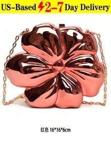 5PCS Women Cute Floral Clutch Purse Lovely Acrylic Evening Bag Fashion Circle Crossbody Bag For Shopping Sea Beach,Floral Evening Bag, Women's Clutch, 2025 New Arrival, Chain Shoulder Bag, Stylish And Sweet Wedding Party Bag - 彩色 - 查看 14