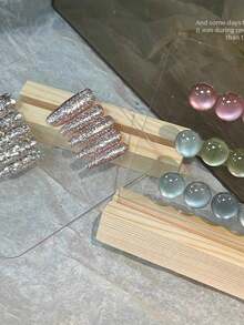 1个亚克力美甲沙龙展示架，美甲桌卡展示架，美甲工具 - 白色 - 查看 8