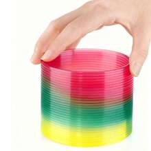 3/2/1pc Rainbow Coil Magic Spring Toys, Colorful Rainbow Neon Plastic Spring Toys Party Supplies, Gifts For Men & Women, New Year, Valentine's Day, Birthday (Partially Random) - Multicolor - View 7