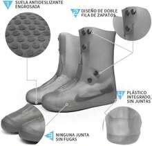 Cubre Zapatos Impermeable, Viaje Antideizante Plegabl de Reutilizable para Hombres Mujeres - albaricoque - Ver 2