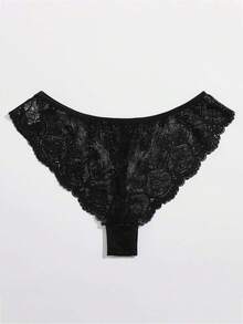 Women's Sexy Satin Lace Lingerie Set – Wine Red Nightwear With Robe , Bralette, Shorts & Panty For Romantic Atmosphere - 藍色 - 查看 5