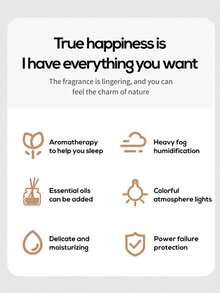 ViSSKO USB Powered Desktop Aroma Diffuser | ABS Body, ≤1A Working Current And ≤5W Power, Energy-Efficient, 120ml Water Tank, 10-20ml/H Mist Output, Warm/Color Lighting, Built-In Chip Protection, Ideal Companion For Office And Study - Multicolor - View 10