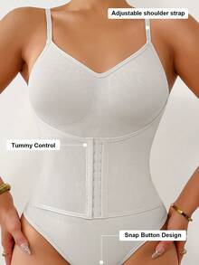 Women's Fashion Waist Cincher Seamless Jumpsuit - Fully Covers Bulges, Shapes Perfect Figure, Suitable For Daily Wear, Parties, Women's Underwear And Shapewear - White - View 4