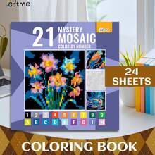 21 Tareas de Colorear de Mosaico Misterioso: Un Libro de Actividades de Colorear para Adultos para Relajar el Estrés y Mejorar la Concentración, con 24 Páginas Impresas en Ambos Lados de Papel Grueso, Perfecto como Regalo de Navidad, Año Nuevo y Vuelta a Clases.