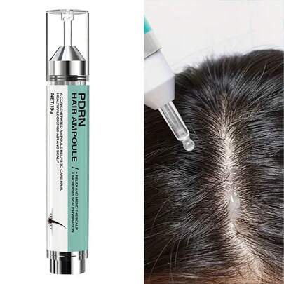 Esencia para el cabello PDRN - Aceite capilar fortalecedor y equilibrante del cuero cabelludo, adecuado para tipo de cabello normal con fórmula hidratante y fortalecedora, contiene ADN de sodio y extracto de hamamelis, escualano de origen vegetal, adecuado para cabello fino