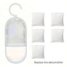 2pcs/Set Mini Manual Dehumidifier, [Each Set Includes 1 Wall-Mounted Dehumidifier + 1 Replacement Dehumidifying Bag] With Super Moisture Absorption Performance, Wall-Mounted Design, Standard Operation Mode, No Power Required, Easy Dehumidifier, Includes Dehumidifying Bag, Durable Material, Large Capacity Replaceable Wardrobe & Shoe Cabinet Dehumidifier Box, Quick Water Absorption, Keeps Clothes Dry, Essential Home Accessory. - Multicolor - View 7