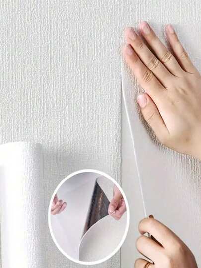 1 rolka zagęszczonej tapety lnianej, samoprzylepna, wodoodporna i odporna na wilgoć naklejka ścienna z pianki, tapeta z teksturą 3D do kuchni, salonu, sypialni i łazienki, 50 cm * 280 cm na rolkę, grubość 1,4 m²