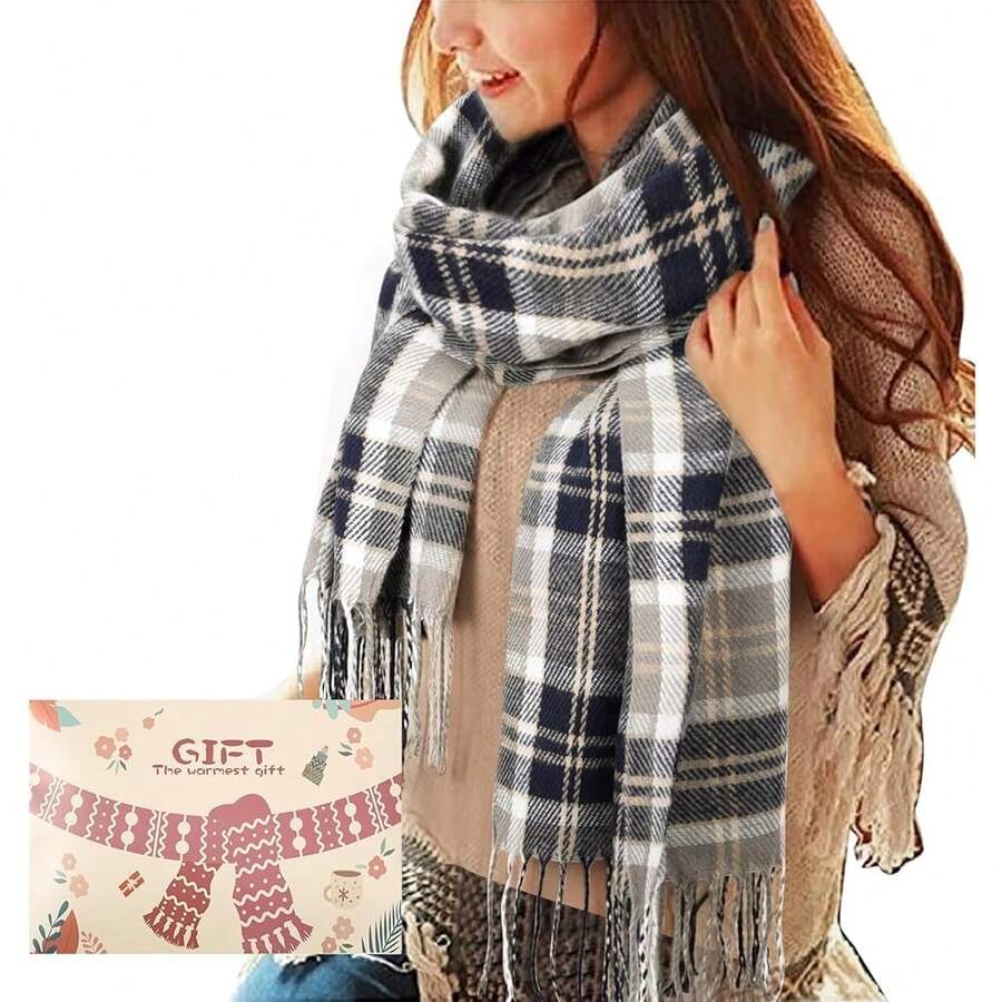 Women Shawls - Đen và trắng - Xem 1