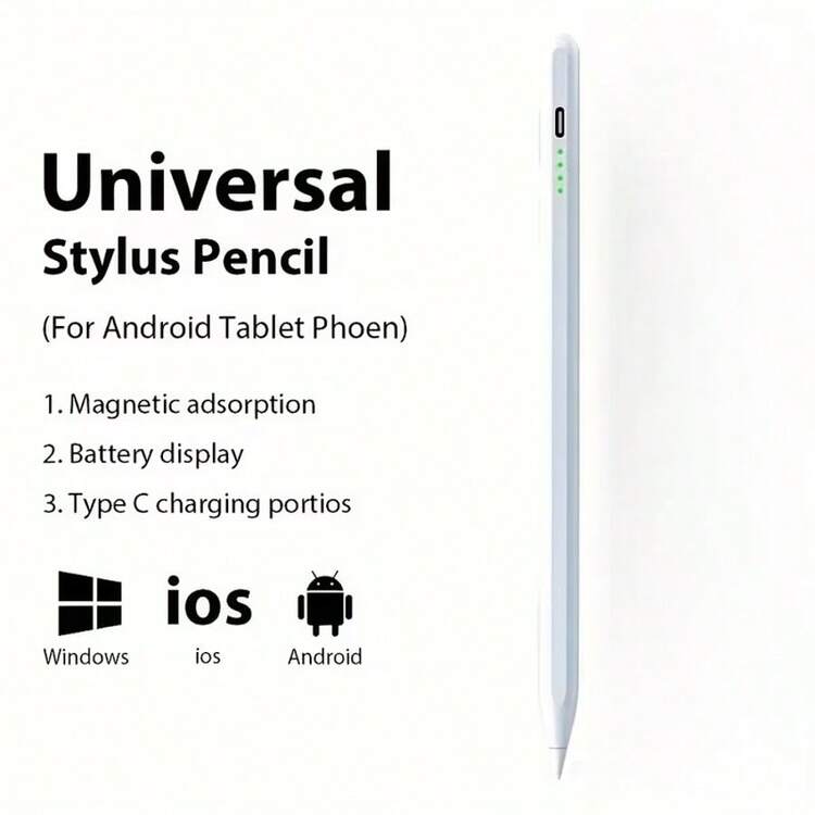 Bolígrafo táctil recargable compatible con iPad, Android - Bolígrafo universal con carga USB, compatible con Apple Pencil, Windows y teléfonos móviles, disponible en 4 colores, bolígrafo táctil compatible con Android | Diseño de bolígrafo moderno | Punta de bolígrafo, regalo de bolígrafo para iPad para madre, familia, amigos, niños, cumpleaños, vacaciones - Multicolor - Añade 11